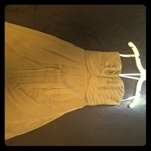 Forest Green strapless evening dress